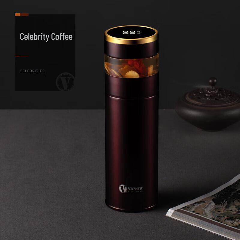 Vanow 450ml Smart Temp 316 SS Insulated Tea Infuser Tumbler