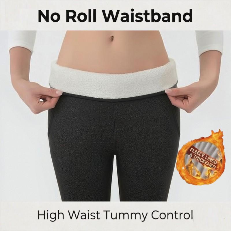 Womens Fleece Lined Yoga Pants High Waist Tummy Control Butt Lifting Warm Leggings Winter
