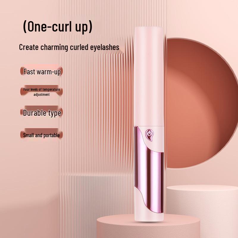 

Electric Heated Eyelash Curler: Digital Display, Four-Level Heat, Long-Lasting Curling Standard Version розовый
