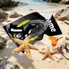 Personalisierbares Strandtuch mit individuellem Namen und Collingwood Magpies Print, für Reise, Camping, Strandparty, Heimdekoration, Geburtstagsgeschenk für Familie & Freunde