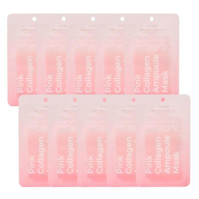 Pink Collagen Ampoule Sheet Mask – 10 Blätter | Koreanische straffende und aufhellende Gesichtsmasken