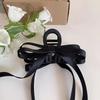 Mode Schwarz Lange Schleife Haarklammer Rücken Schmetterlingsspangen Haiklammer Frauen Mädchen Neu Mattierte Haaraccessoires Haarklammer