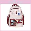 Nylon Waterresistant School Backpack With Letter Print For Students And Teens