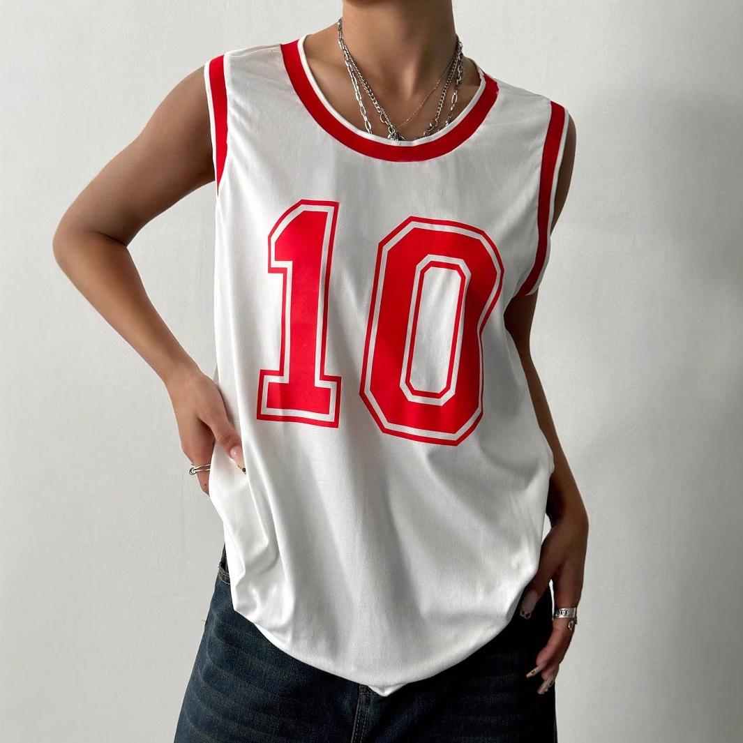 

Digital Print Women s Loose T-shirt - European & American Style Extra Large белый