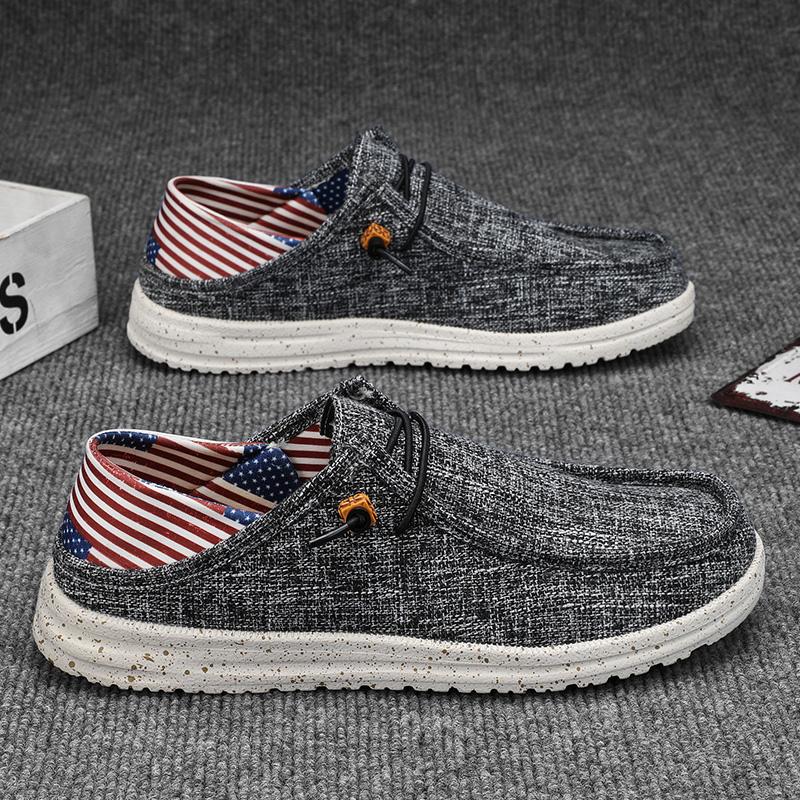 39-48 Men's Denim Cloth Air-breathable Sports Casual Shoes EVA Ultra-light Convenience Outdoor Lazy Shoes