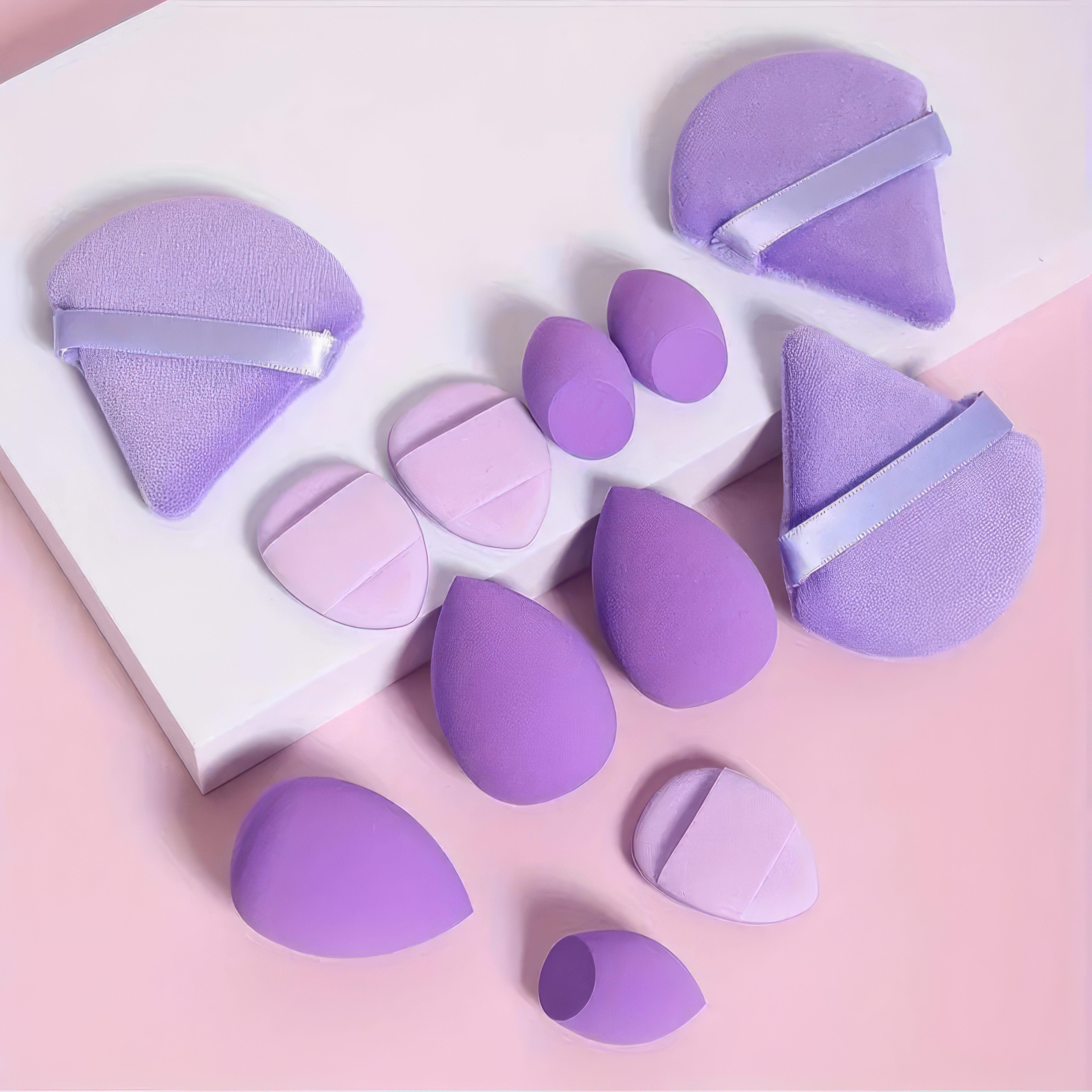 

12Pcs Multipack Latex-Free Purple Makeup Sponges, Beauty Blenders for Foundation фіолетовий