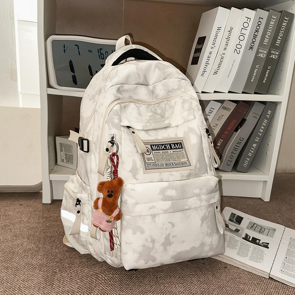 Schoolbag Backpack Girl ins Wind Student School Bag High School Female College High School Bag Large Capacity Backpack
