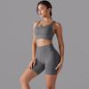 Auroth Women Back Cross Yoga Set Gym Running Outfit High Waist Workout Shorts Beauty Back Vest Sportswear