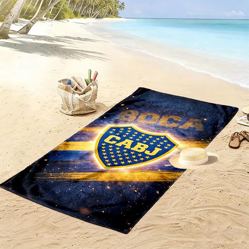Boca Juniors Print Strandtuch, Großes Weiches Schnelltrocknendes Handtuch für Strand Camping Schwimmen