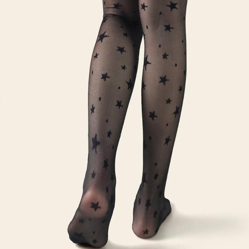 Thin Star Embroidery Pantyhose Cute Pattern Tights for Women Fashion Stockings Perfect For Layering Outfits