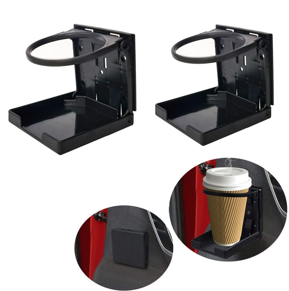 Car Drink Holder Set of 2 Foldable Plastic Bottle Bottle Cup Mount Car