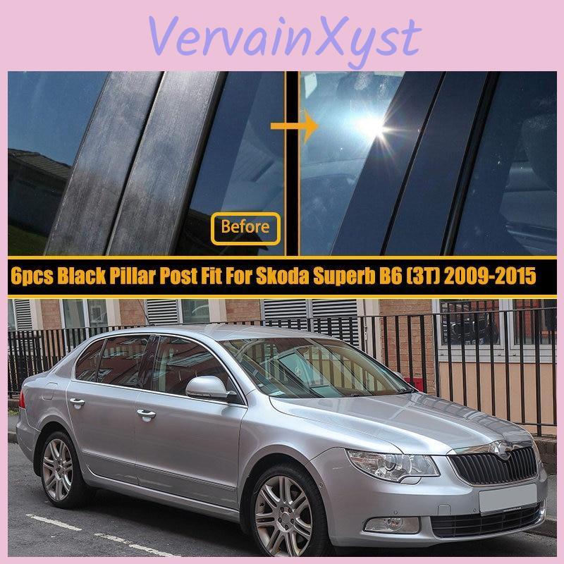 Skoda 3t Superb For B6 20092015 Car Pillar Posts Door Window Trim Cover Panel Stickers Styling Accessories Exterior Parts