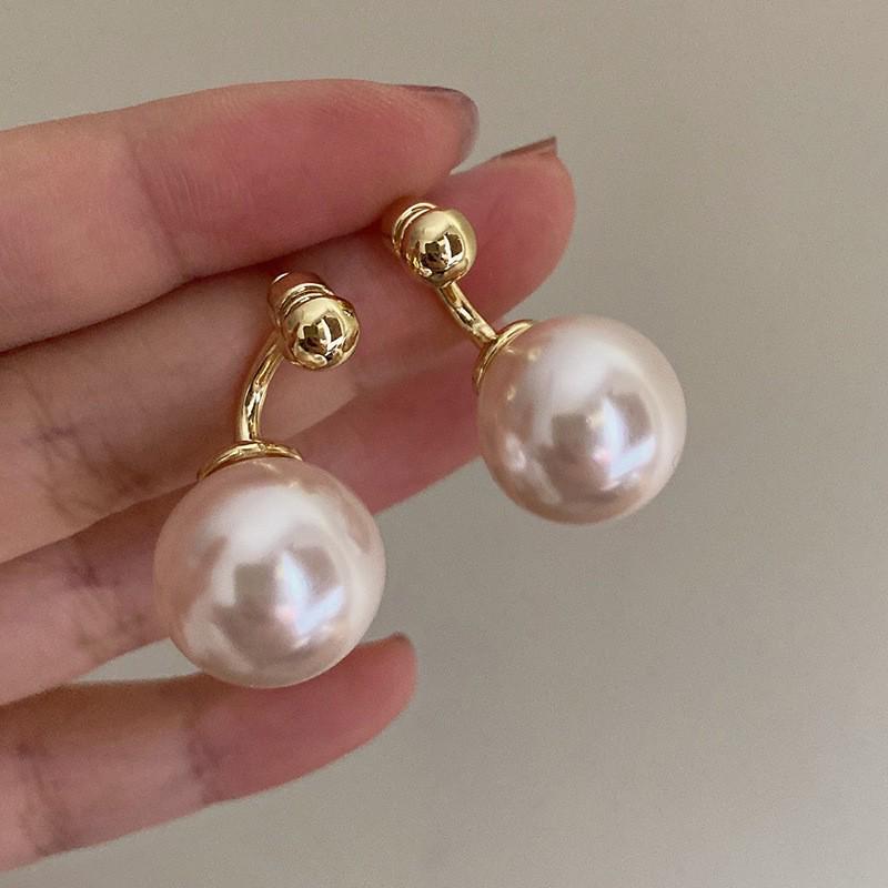 925 Silver Retro Pearl Earrings - Classic Japanese & Korean Style