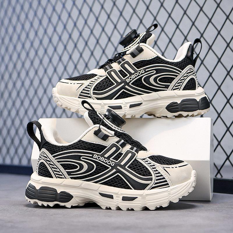 Barnesko Fritidssko Foreldre-barn Sko Trend Sko Barnetrend All-Match Uformell mote Sko med roterende knapp Basketballsko