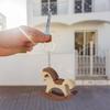 3D Printed Rocking Horse Figurine Miniature Cartoon Rocking Horse Keychain Statue Home Office Living Room Desktop Decoration Ornament