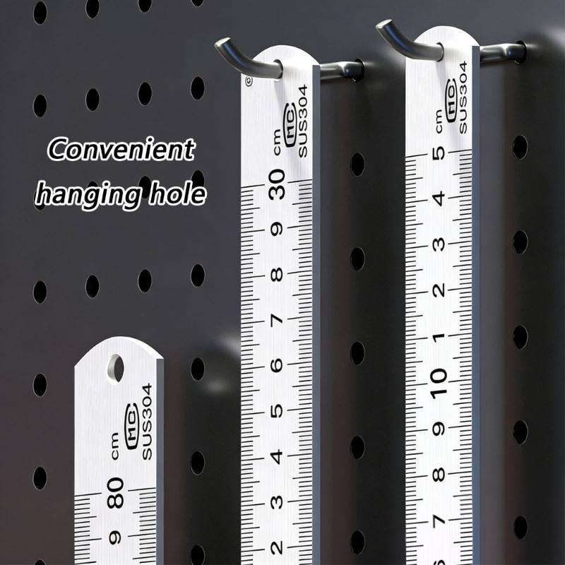 Professional 304 Stainless Steel Measuring Ruler With Lasering Etched Marking For Engineering Accurate Measurements