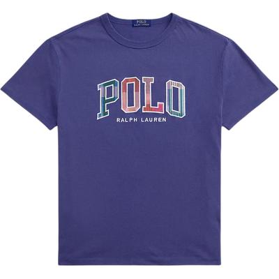Polo Logo Print Glattstrick Kurzarm T-Shirt Herren Oberteile Marineblau 710964480-004