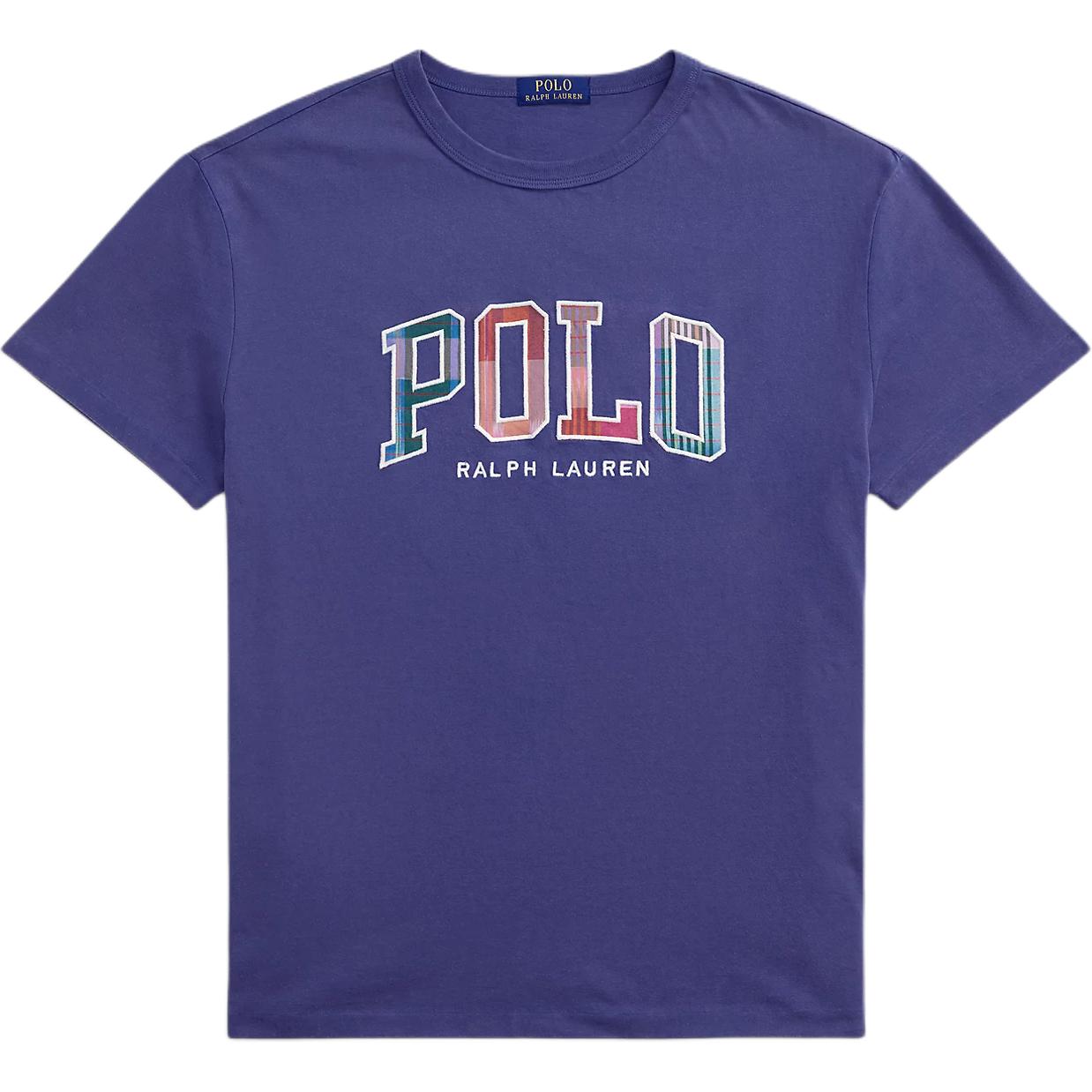 

Мужская футболка с коротким рукавом и принтом логотипа Polo Ralph Lauren, однотонная, вязаная, темно-синяя 710964480-004 S