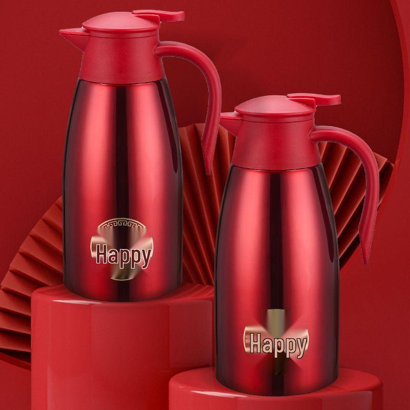 Stainless Steel Insulated Coffee Pot, 2L Wedding Gift & Hot Water Kettle 201 Vacuum Insulated