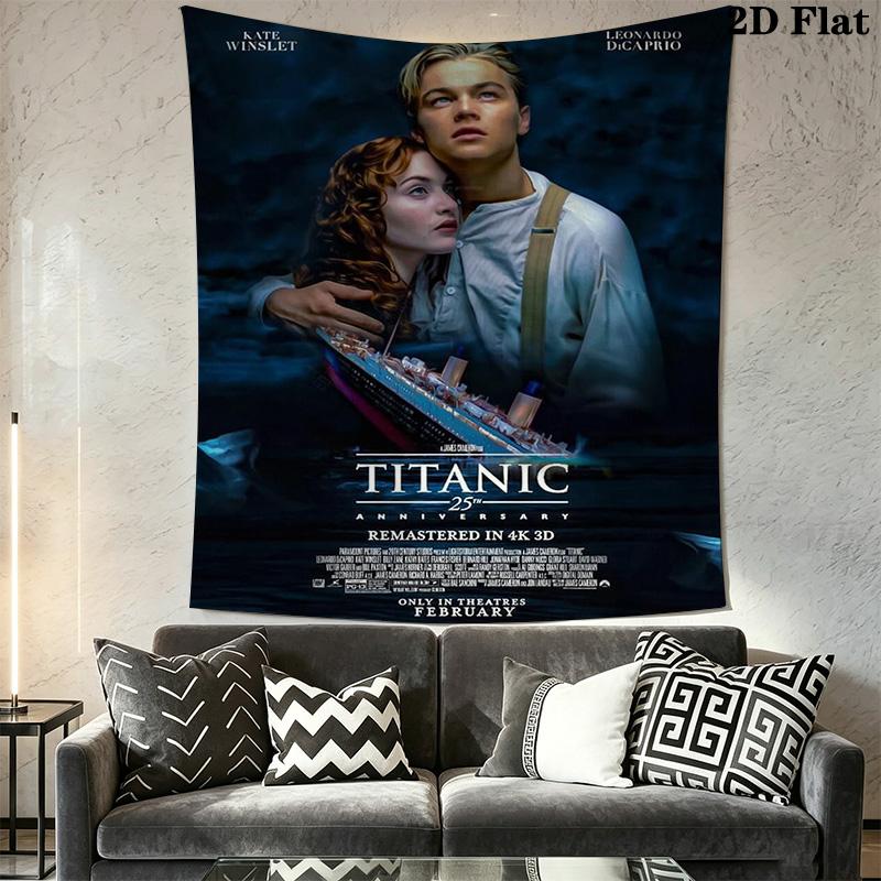 Titanic Movie Poster Tapestry Wallmounted Background Cloth Wall Decoration Wall Covering Decoration Atmospheric Background Cloth