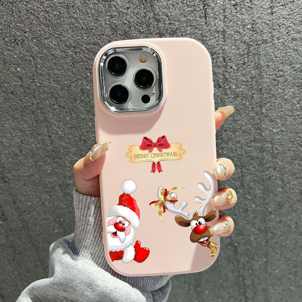 

N100 Веселые рождественские мягкие чехлы для телефонов iPhone 15 16 Pro Max Xiaomi 11 Lite 5G NE Redmi 13C Note 11s 13 Покрытие Рамка Защитная задняя крышка камеры Redmi 13 4G