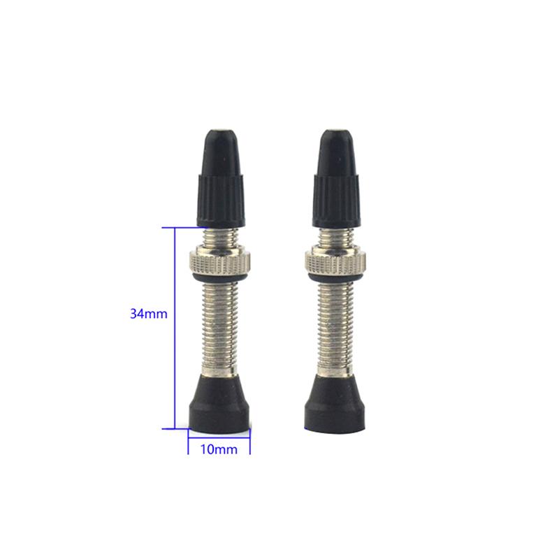 2Pcs 40/60Mm Brass  Alloy Stem Bicycle F/V Presta Tubeless Tire Valve Road Bike