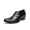 Man High Heel Pointy Toe Dress Shoes Business Formal Office Shoes Men Elevator Shoes Height Increase Leather Oxfords Big Size 46