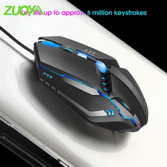 ZUOYA K3 Wired Mouse USB Powered Colorful Lighting Optical Engine High Sensitivity Gaming Mouse for E-sports