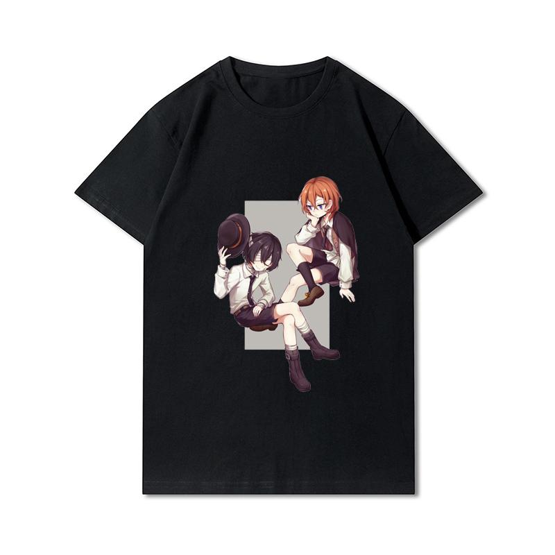 

Плюс розмір S-5XL Футболка з японським аніме Bungou Stray Dogs Чоловіки Жінки Dazai Osamu Manga Harajuku Graphic T-Shirt Літні топи унісекс Футболки великого розміру L