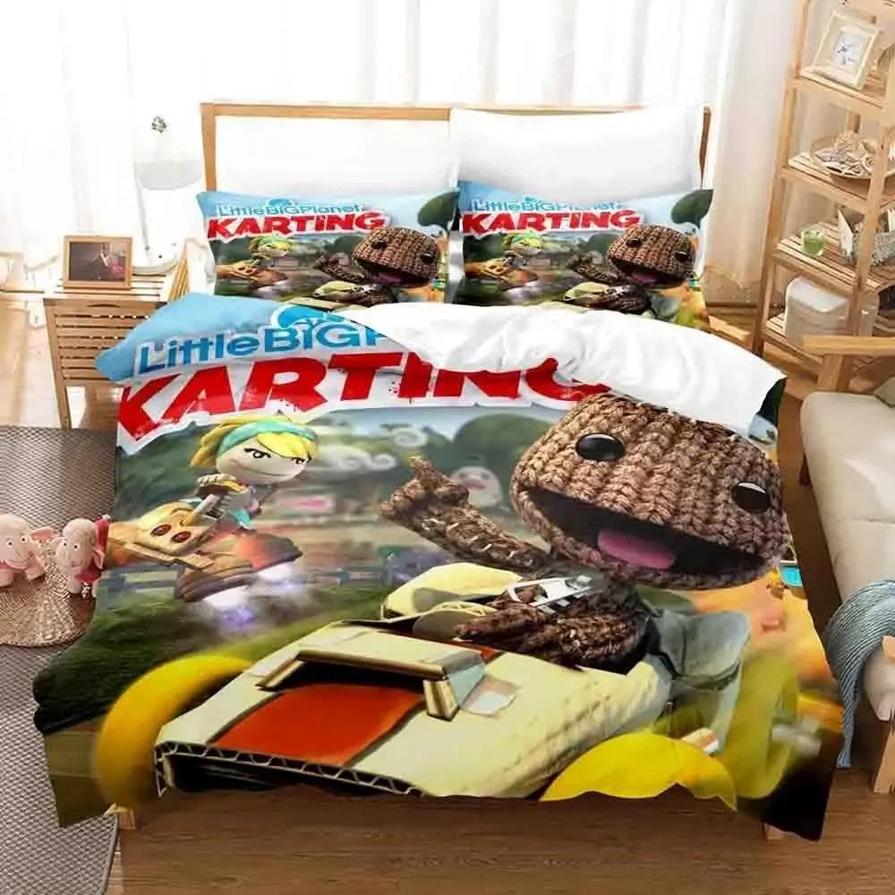 

Sackboy Little Big Planet Комплект постельного белья Single Twin Full Queen King Size Комплект постельного белья Aldult Kid Bedroom Пододеяльники Наборы Аниме Кровать 70x133cm 2pcs