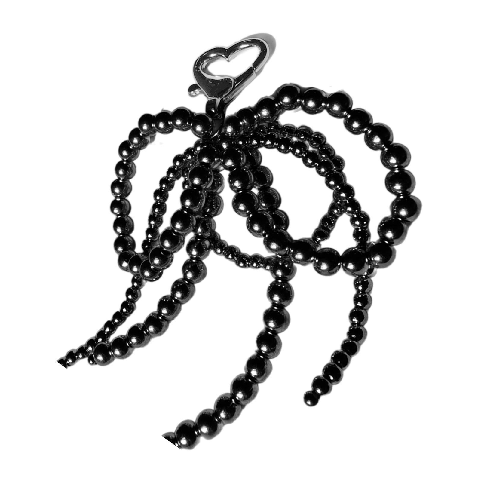 

Многослойные брелки с подвесками в виде банта, милые милые подвески, брелок для ключей, украшение на рюкзак для женщин и девочек чёрный