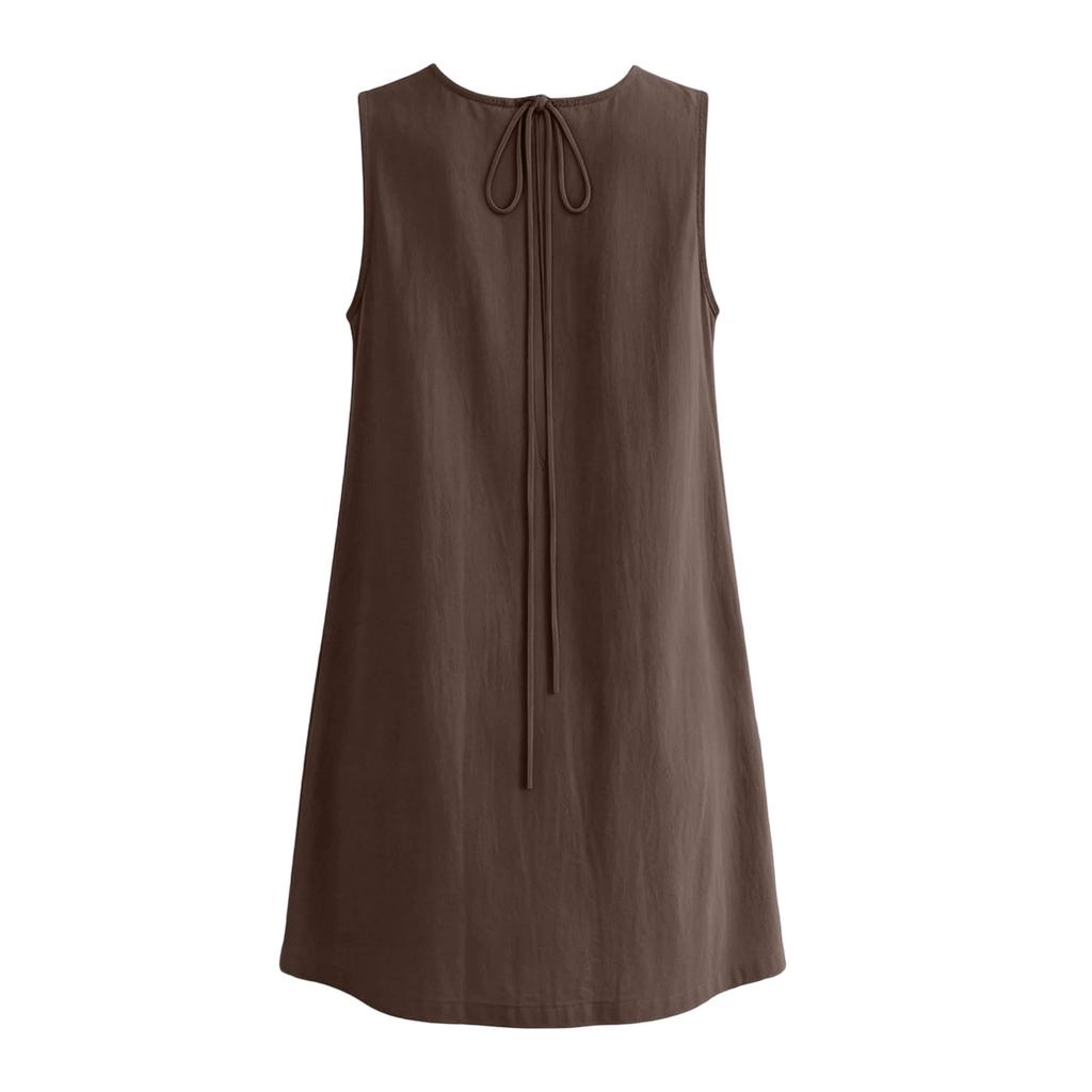 Sleeveless Ruffle Trim Tank Dress for Women Loose Fit Sundresses for Women Spring Dresses for Women Vacation Outfits for Women