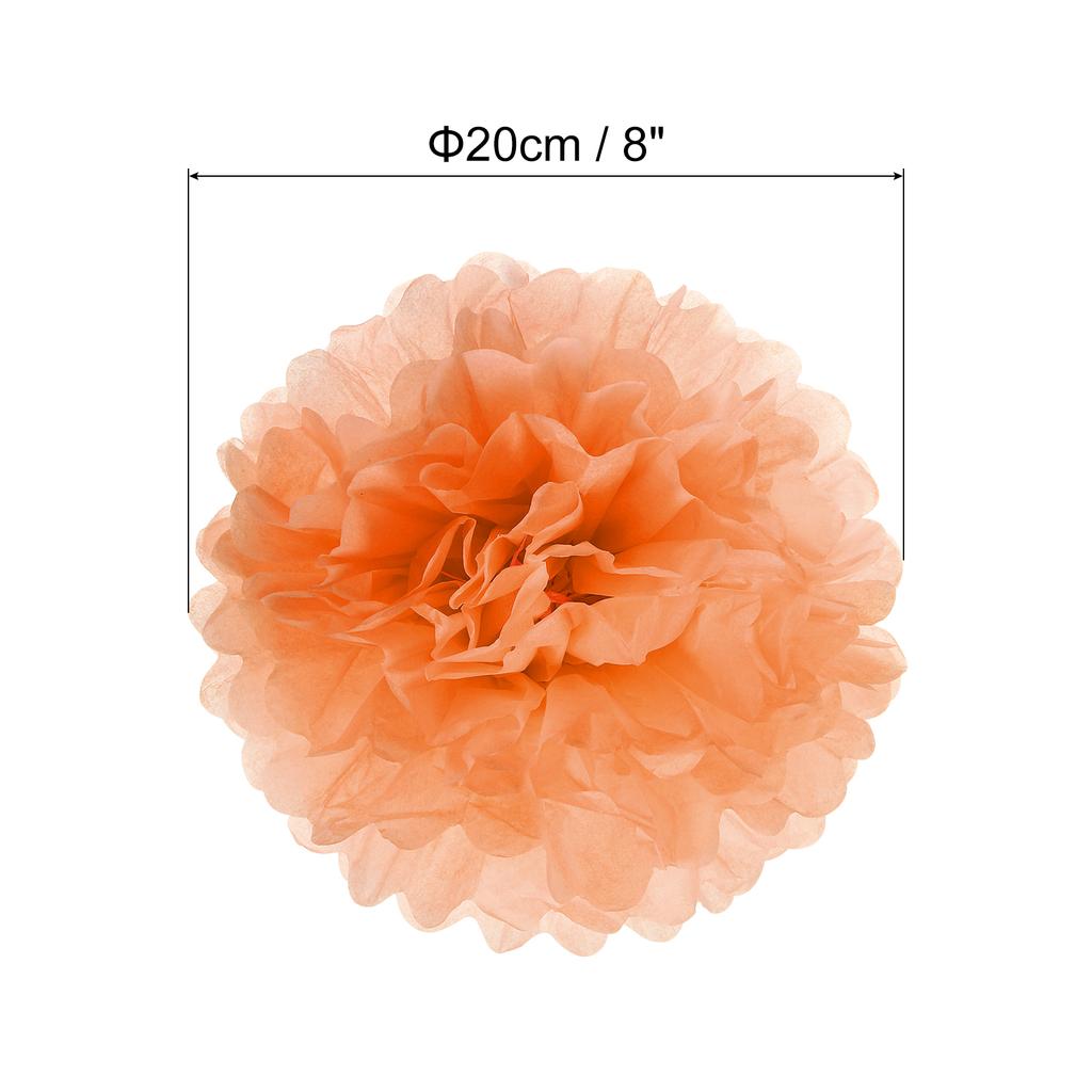 8" Tissue Pom Poms Flowers 10 Pack Paper Flower Ball for Wedding Bridal Shower Birthday Bachelorette Party Backdrop Decoration