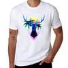 Synthwave Deer Tshirt Soft Lightweight Cotton Tshirt