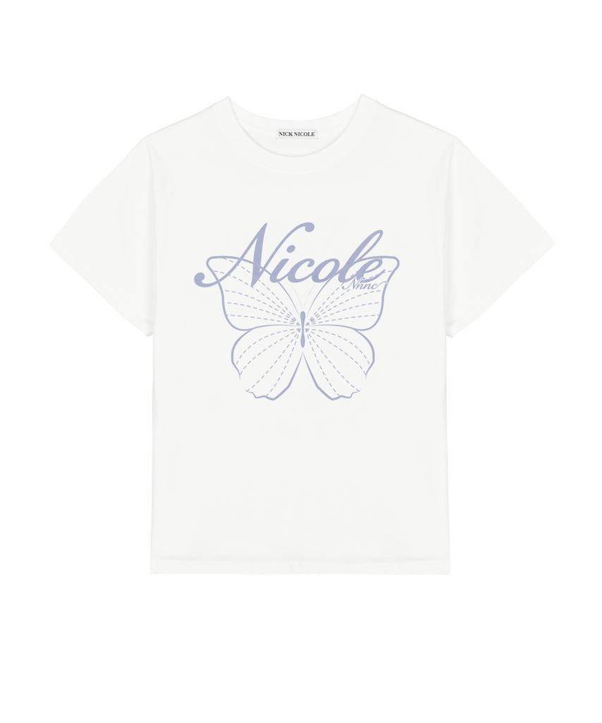 Nigaennikol Nicole Butterfly Sleeve Top_Cream Light Purple