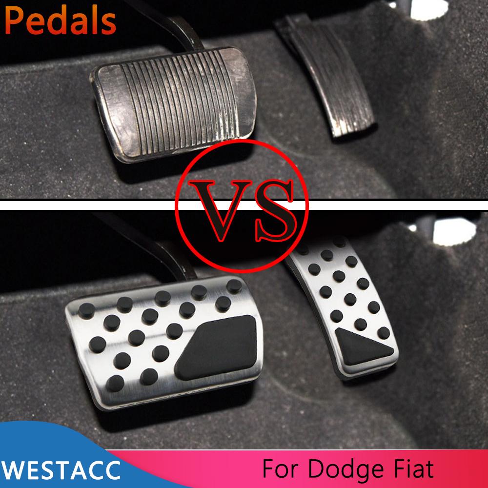 Stainlss Steel Car Accelerator Gas Brake Pedal Cover for Dodge Journey JCUV 2011- Fiat Freemont 2013-2016