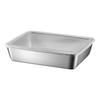 Grilling Prep and Serve Trays BBQ Platter for Raw and Cooked Food Stainless Steel Serving Trays for Food with Lid Set