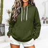 Women's Half Zip Hooded Sweatshirt Loose Fit Long Sleeve Color Casual Pullover