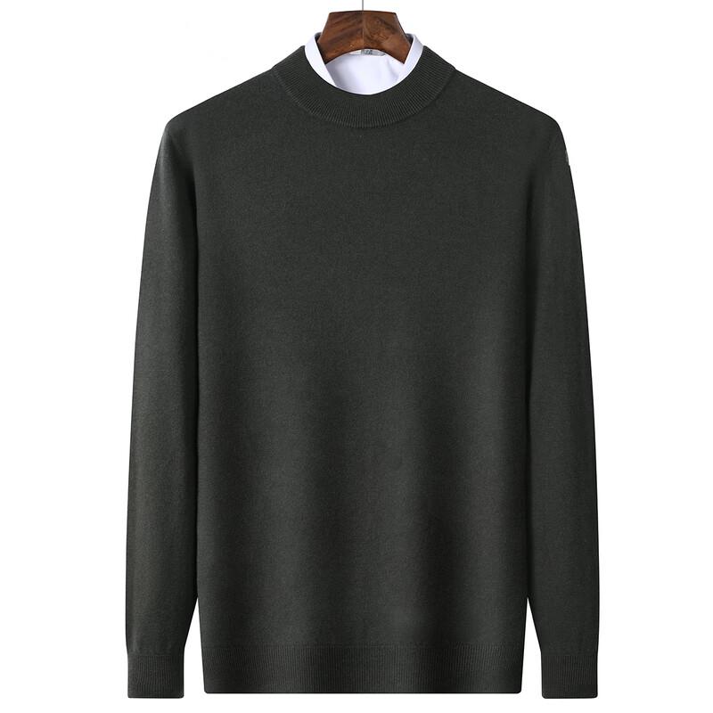 SNOWFLYING Men's 100% Wool Mock Neck Sweater