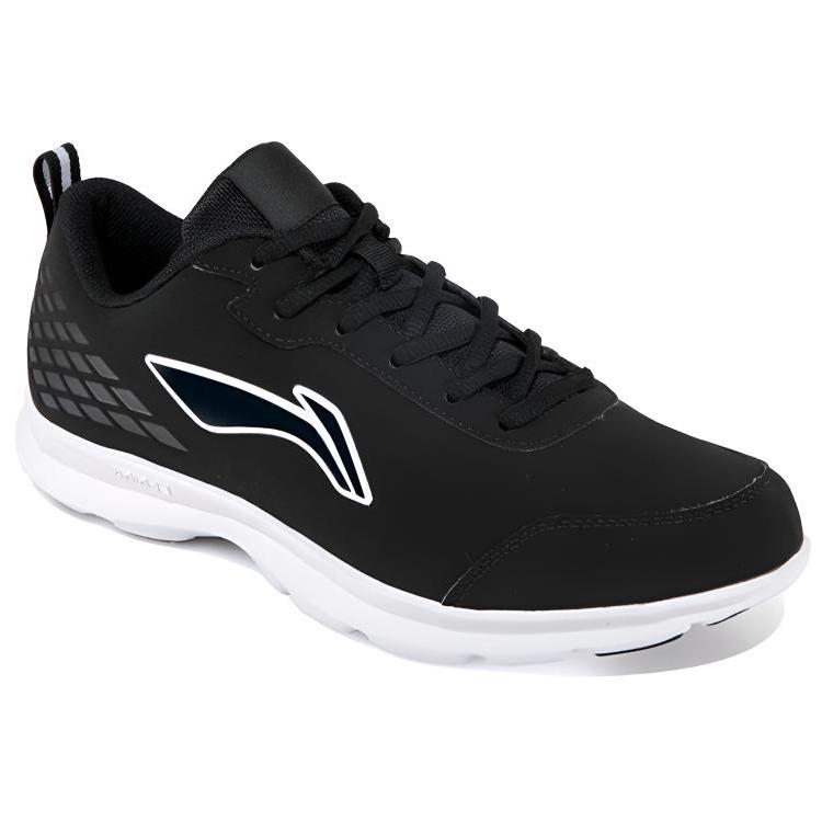 Li Ning Comfortable Low top Running Shoes Unisex Black White ARBN249-1