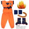 Kids Anime Son Goku Cosplay Costumes Krillin Training Clothes Superhero Outfits with Super Saiyan Wig Comic Con Party Costume