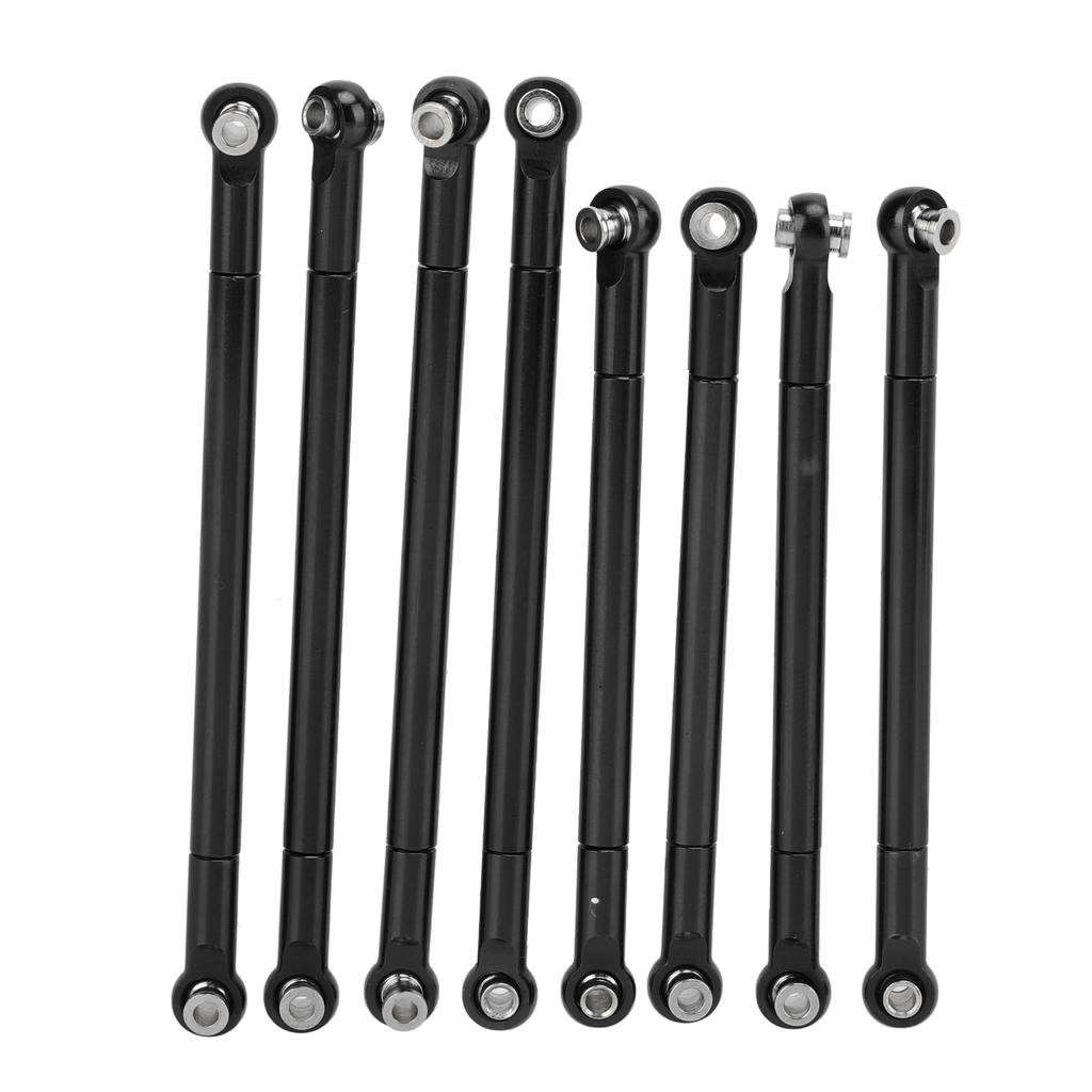 8PCS Metal Full Car Tie Rod Tie Lever Link Pull Rod for MN86 Series Model Upgrade RC CarBlack