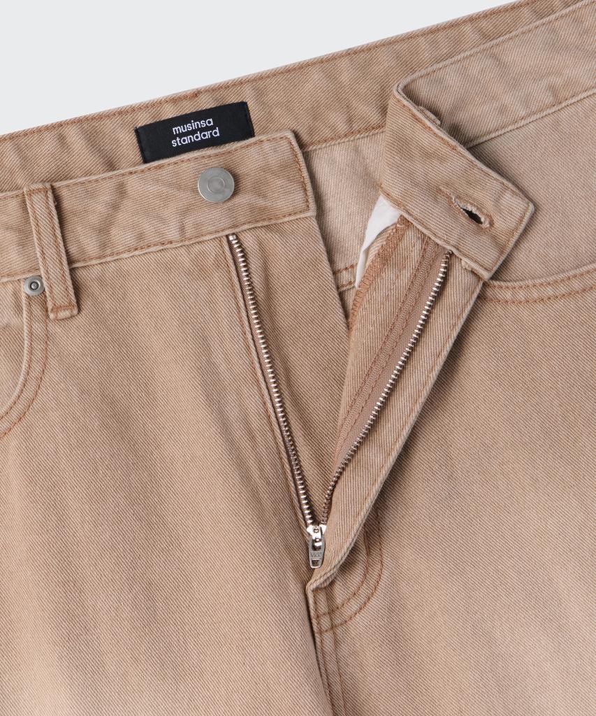 MUSINSA STANDARD Pigment Wide Denim Pants [Beige]