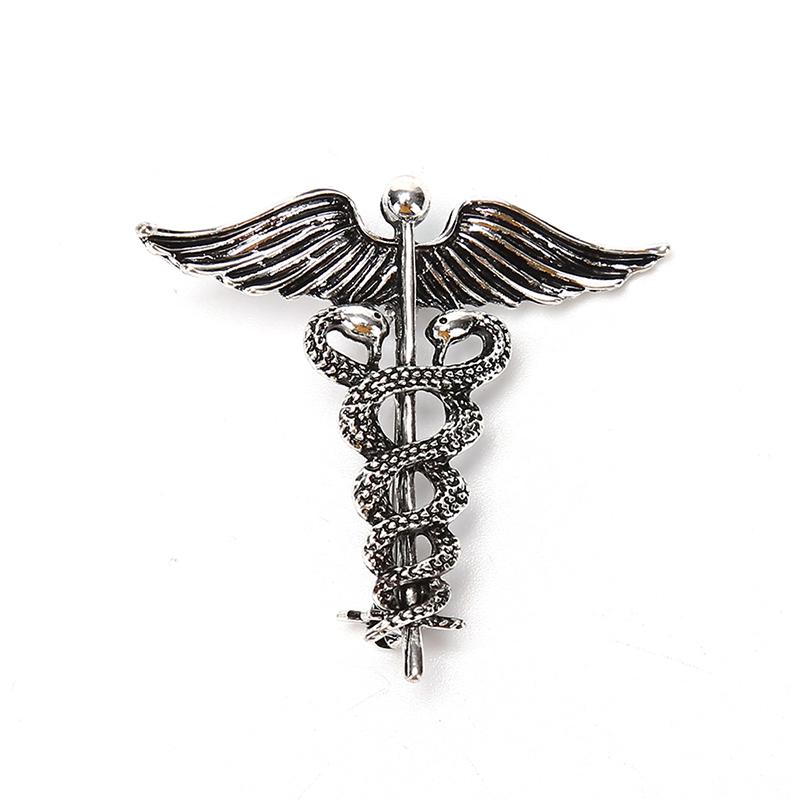 

Модный ретро-значок с крыльями ангела для мужчин, броши в виде змеи, украшение на лацкан с медалью