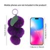Purple Fluffy Keychain Rabbit Plush Grape Pendant Car Key Pendant Accessory