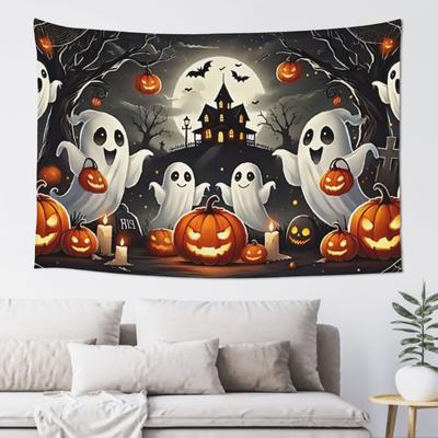 Halloween Ghost Castle Print Customized Tapestry Wall Hanging Blanket Tapestry Home Decor Items Wall Decorations