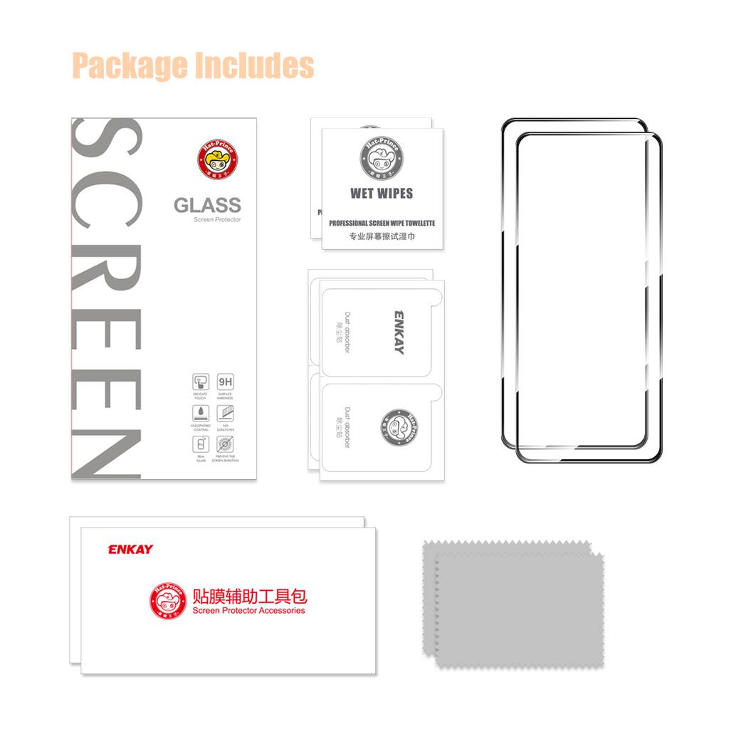 ENKAY HAT PRINCE 2Pcs For Xiaomi Redmi K70 Ultra Screen Protector 0.26mm 2.5D High Aluminium-Silicon Glass Film