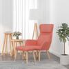 Day and Night - Day and Night Relaxation Armchair with Pink Velvet Stool