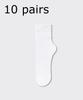 5/10 Pairs Ice Silk Women's Middle Tube Thin Socks Summer Cool Black and White Socks Ice Pile Ladies' Casual Socks