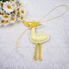 1Pcs Cartoon Car Keyring Pu Duck Keychain Leather Material Yellow Duck Pendant Lightweight Hanging Rope Handbag Accessory